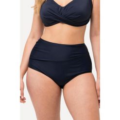 Damski Dół od bikini drapowanie wysoki stan. Niebieskie bielizna sportowa Ulla Popken, plus size, bez wzorów, z elastanu. Za 123.99 zł.