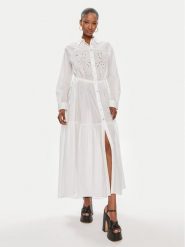 Pinko Sukienka koszulowa Dolce Vita Chemisier . 103728 A1XP Biały Regular Fit. Białe sukienki Pinko, bez wzorów, z bawełny, bez kołnierzyka, bez ramiączek, koszulowe. Za 679.99 zł.