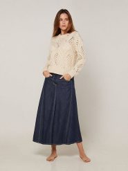 Rodier Sweter w kolorze kremowym rozmiar: XL. Brązowe swetry Rodier, xl, bez wzorów, z bawełny, bez ramiączek. Za 326.99 zł.