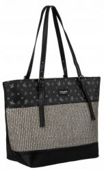 Shopperka czarna David Jones 6875-4. Czarne shopper David Jones, bez wzorów, ze skóry ekologicznej, bez dodatków. Za 150.09 zł.