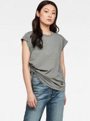 G-Star Koszulka "Gsraw Knotted" w kolorze szarozielonym rozmiar: L. Szare bluzki G-Star, l, bez wzorów, z bawełny, retro, bez kołnierzyka, bez ramiączek. Za 121.80 zł.