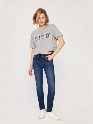 LTB Dżinsy "Molly Super High" - Slim fit - w kolorze granatowym rozmiar: W27/L32. Niebieskie jeansy LTB, l, z aplikacjami, z podwyższonym stanem. Za 70.24 zł.