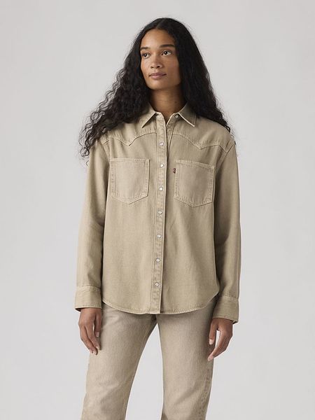Levi's Koszula "Teodora" w kolorze beżowym rozmiar: M. Brązowe koszule Levi's®, m, bez wzorów, z bawełny, bez kołnierzyka, bez ramiączek. Za 175.31 zł.