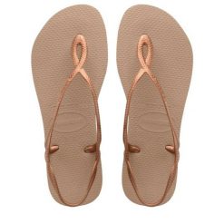 Klapki Havaianas Model 4129697 Kolor Brązowy. Czerwone klapki Havaianas, bez wzorów, z syntetyku, bez obcasa. Za 149.05 zł.