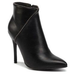 DeeZee WS35318-01 Czarny. Czarne botki DeeZee, bez wzorów, ze skóry ekologicznej, bez obcasa, bez zapięcia. Za 129.99 zł.