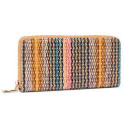 ACCCESSORIES 1W1-051-SS20 Pomarańczowy. Brązowe portfele ACCCESSORIES, bez wzorów, z materiału. Za 49.99 zł.