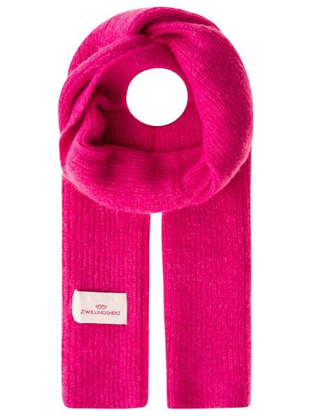 Zwillingsherz Szal w kolorze różowym z dodatkiem wełny - 200 x 30 cm rozmiar: onesize. Różowe szaliki Zwillingsherz, bez wzorów, z materiału. Za 140.86 zł.
