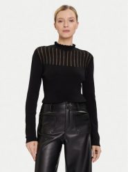 Morgan Sweter 252-MSNOWI Czarny Slim Fit. Czarne swetry Morgan, m, bez wzorów, z syntetyku, bez ramiączek. Za 249.99 zł.