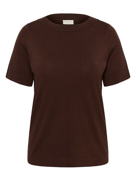 KAFFE curve Sweter w kolorze brązowym rozmiar: S. Brązowe swetry KAFFE curve, s, bez wzorów, z wiskozy, bez ramiączek. Za 144.95 zł.