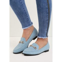 Niebieskie Mokasyny Timeless Chic. Niebieskie mokasyny Born2be, bez wzorów, bez obcasa. Za 59.99 zł.