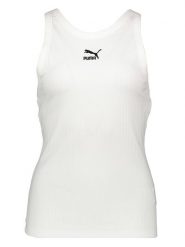 Puma Top funkcyjny "C- PMA Classics RB CTN" w kolorze białym rozmiar: M. Białe topy Puma, m, bez wzorów, bez kołnierzyka, bez ramiączek. Za 88.02 zł.