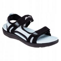 Sandały Damskie Martibo. Szare sandały MARTES, bez wzorów, z materiału, z otwartym noskiem, bez obcasa, bez zapięcia. Za 137.99 zł.