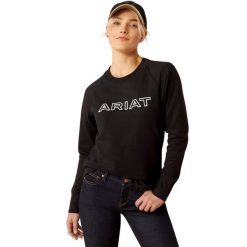 Bluza damska Ariat Benicia T. Czarne bluzy Ariat, bez wzorów, bez kaptura. Za 305.00 zł.