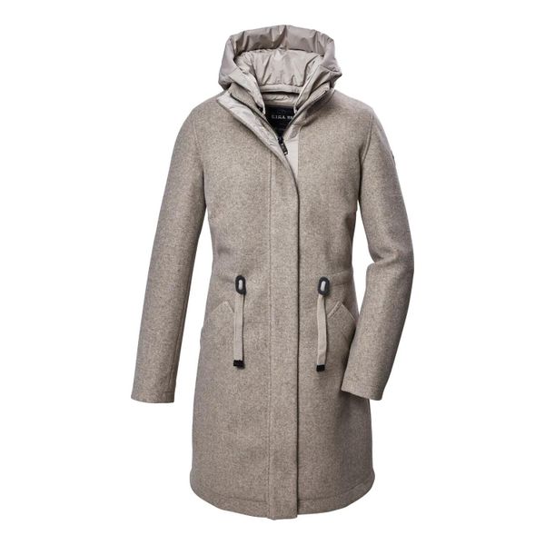 Parka dla kobiet Killtec GW 46. Brązowe parki GIGA DX, z materiału, z kapturem. Za 719.20 zł.