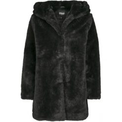 Parka dla kobiet Urban Classic hooded teddy coat. Czarne parki Urban Classics, na zimę, z kapturem. Za 340.00 zł.