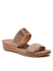 Clara Barson Klapki WSS20581-01 Brązowy. Brązowe klapki Clara Barson, bez wzorów, ze skóry, bez obcasa. Za 89.99 zł.