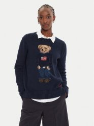 Polo Ralph Lauren Sweter 211927070001 Granatowy Relaxed Fit. Niebieskie swetry Polo Ralph Lauren, xs, bez wzorów, z bawełny, bez ramiączek. Za 2,479.00 zł.