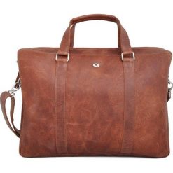 Skórzana torba na laptopa 15" unisex DAAG Funky Go! 38 jasnobrązowa. Brązowe torby na laptopa DAAG, bez wzorów, z materiału. Za 439.99 zł.