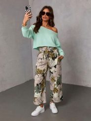 Milan Kiss Spodnie ze wzorem rozmiar: S. Spodnie materiałowe Milan Kiss, s, bez wzorów, z materiału, z podwyższonym stanem. Za 152.99 zł.