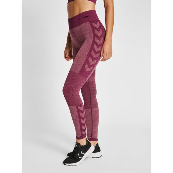 Damskie legginsy mid-rise Hummel Clea. Fioletowe legginsy Hummel, s, bez wzorów, z materiału, na fitness i siłownię. Za 170.00 zł.