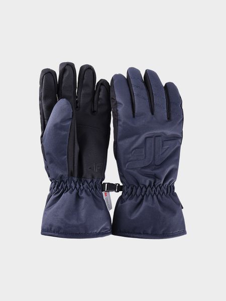 4F Rękawice narciarskie Thinsulate damskie - szare L. Szare rękawiczki 4f, bez wzorów, z dzianiny, sportowe. Za 149.99 zł.