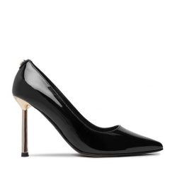Szpilki Nine West. Czarne szpilki Nine West, bez wzorów, bez obcasa, na szpilce, bez zapięcia. Za 279.99 zł.