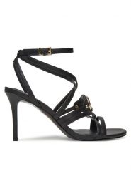 Just Cavalli Sandały 78RA3S34 ZS984 Czarny. Czarne sandały Just Cavalli, bez wzorów, ze skóry, bez obcasa, na szpilce, bez zapięcia. Za 729.99 zł.