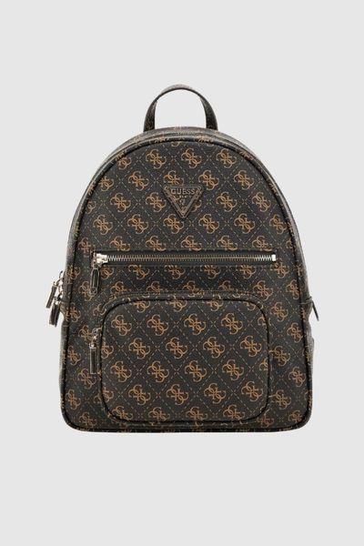 GUESS Brązowy plecak Eco Elements. Brązowe plecaki Guess, z aplikacjami. W wyprzedaży za 414.99 zł.