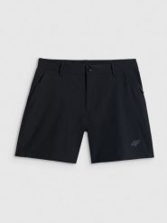 4F Spodenki trekkingowe szybkoschnące damskie - czarne M. Czarne szorty 4f, bez wzorów, z materiału, wizytowe. Za 149.99 zł.