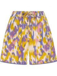 Naturana Szorty w kolorze fioletowo-żółtym rozmiar: XS. Różowe szorty Naturana, bez wzorów, z podwyższonym stanem. Za 56.99 zł.