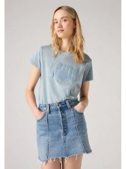 Levi's Koszulka w kolorze błękitnym rozmiar: S. Niebieskie bluzki Levi's®, s, bez wzorów, z bawełny, bez kołnierzyka, bez ramiączek. Za 65.95 zł.
