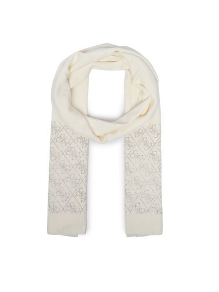 Guess Szalik W5BZ21 Z2NQ2 Kremowy. Białe rękawiczki Guess, z aplikacjami, z wiskozy. Za 294.99 zł.