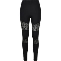 Legginsy damskie Urban Classics flock lace inset. Czarne legginsy Urban Classics, bez wzorów, z koronki. Za 175.50 zł.