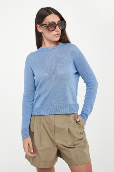 Sweter damski lniany Atzeco WEEKEND MAX MARA. Swetry Weekend Max Mara, l, bez wzorów, ze lnu, bez ramiączek. Za 999.00 zł.