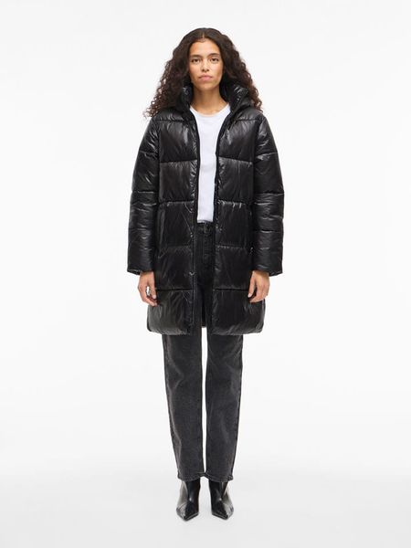 Vila Płaszcz zimowy w kolorze czarnym rozmiar: 42. Czarne płaszcze Vila, na zimę, bez wzorów, z poliamidu, bez kaptura. Za 221.36 zł.