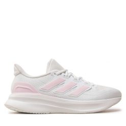 Buty do biegania adidas. Białe obuwie sportowe Adidas, bez zapięcia, do biegania. Za 379.99 zł.