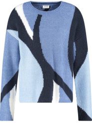 Gerry Weber Sweter w kolorze błękitno-granatowym rozmiar: 46. Niebieskie swetry Gerry Weber, bez wzorów, bez ramiączek. Za 215.71 zł.