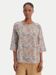 Weekend Max Mara Bluzka 2615111142 Niebieski Relaxed Fit. Niebieskie bluzki Weekend Max Mara, bez wzorów, z jedwabiu, bez kołnierzyka, bez ramiączek. Za 1,099.00 zł.