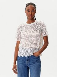 Morgan Bluzka 252-DEVY Beżowy Regular Fit. Brązowe bluzki Morgan, xs, bez wzorów, z bawełny, bez kołnierzyka, bez ramiączek. Za 179.99 zł.