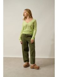 AUTHENTIC CASHMERE Kaszmirowy sweter "Giusalet" w kolorze jasnozielonym rozmiar: M. Zielone swetry AUTHENTIC CASHMERE, m, bez wzorów, z kaszmiru, bez ramiączek. Za 347.99 zł.