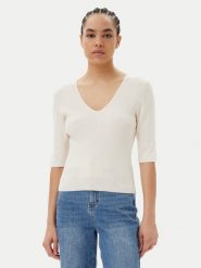 Morgan Sweter 251-MCHAMPI Beżowy Slim Fit. Brązowe swetry Morgan, xs, bez wzorów, z wiskozy, bez ramiączek. Za 109.99 zł.