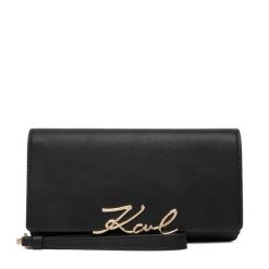 Portfel KARL LAGERFELD. Czarne portfele KARL LAGERFELD, bez wzorów. Za 649.99 zł.