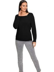 Heine Sweter w kolorze czarnym rozmiar: 42. Czarne swetry Heine, bez wzorów, bez ramiączek. Za 43.99 zł.