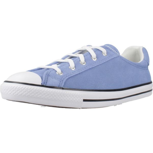 Buty CONVERSE CHUCK TAYLOR ALL STAR DAINTY LUCKY OX Niebieski. Niebieskie obuwie sportowe Converse, bez wzorów, ze skóry, bez zapięcia. Za 293.99 zł.