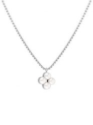 Tamaris Naszyjnik z elementem ozdobnym - dł. 45 cm rozmiar: onesize. Szare naszyjniki Tamaris, z perłą, ze stali. Za 131.43 zł.
