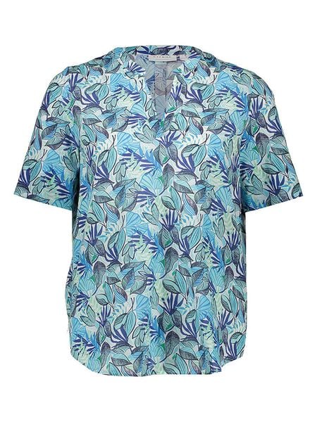 Eterna Bluzka w kolorze niebieskim rozmiar: 42. Niebieskie bluzki Eterna, bez wzorów, z wiskozy, bez kołnierzyka, bez ramiączek. Za 109.26 zł.