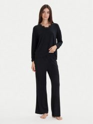 Ysabel Mora Piżama 10773 Czarny Relaxed Fit. Czarne piżamy YSABEL MORA, bez wzorów, bez ramiączek. Za 279.99 zł.