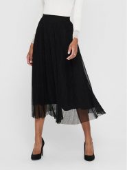 ONLY Spódnica midi 15214303 Czarny Regular Fit. Czarne spódnice Only, xs, bez wzorów, z syntetyku, midi. Za 169.99 zł.