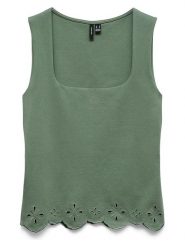 Vero Moda Top w kolorze zielonym rozmiar: XL. Zielone topy Vero Moda, xl, bez wzorów, z bawełny, bez kołnierzyka, bez ramiączek. Za 80.52 zł.