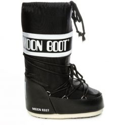 Śniegowce Moon Boot. Czarne trapery i śniegowce Moon Boot, z nylonu. Za 899.99 zł.